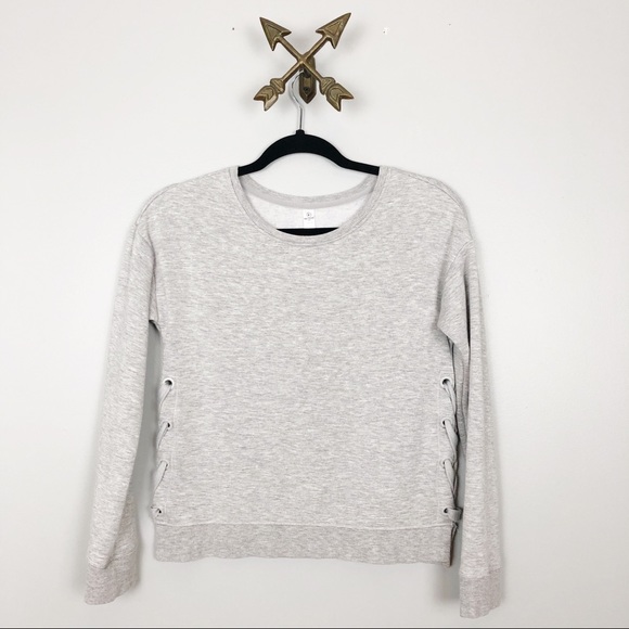 90 Degree By Reflex Other - Girls grey super soft side lace sweater Sz L 10-12